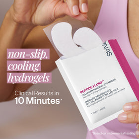 StriVectin hydrogel close-up highlighting smooth peptide-rich gel for cooling relief