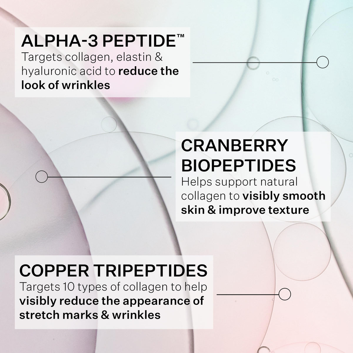 StriVectin peptide complex ingredient close-up for collagen support