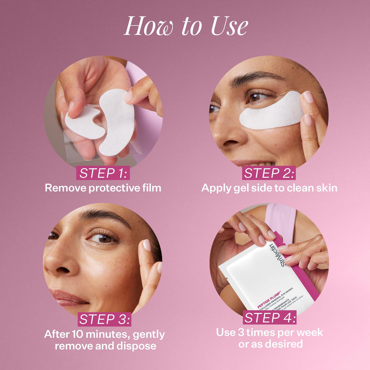 StriVectin single pair being unwrapped to show fresh, sealed treatment convenience