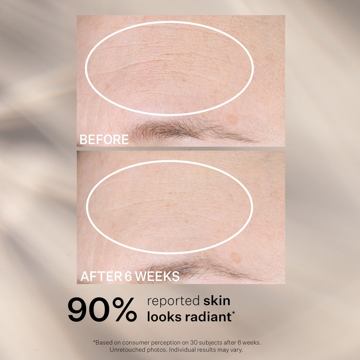 StriVectin being applied to cheek, smooths and preps skin for makeup