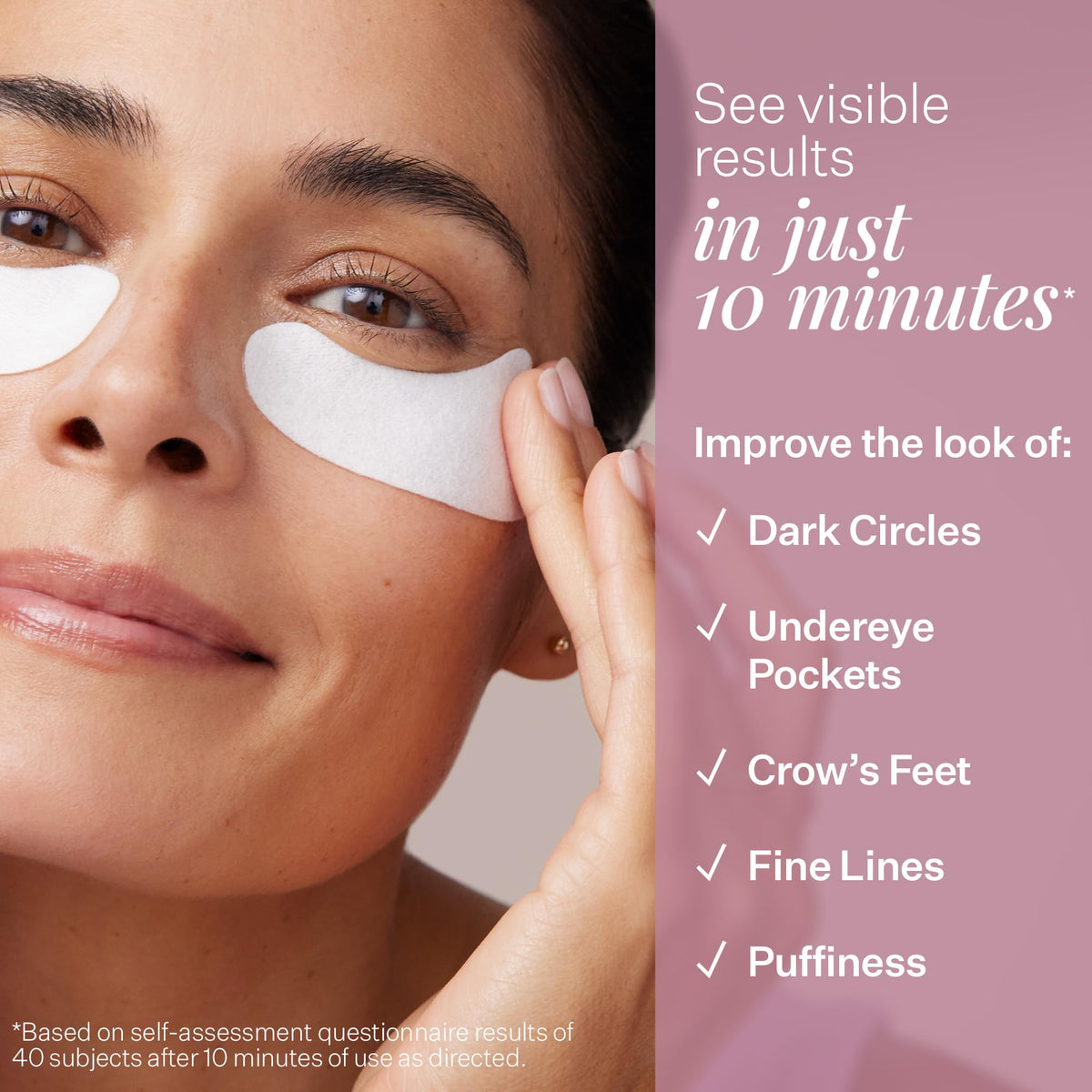 StriVectin texture on skin showing adhesive hydrogel and immediate moisturizing benefit
