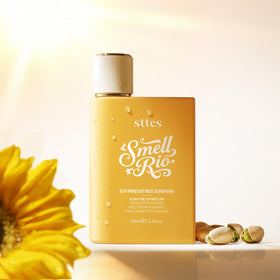 Sttes 100ml bottle held to show scale and travel-friendly size