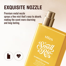 Sttes bottle flatlay with travel essentials illustrating portability benefit: ready for trips