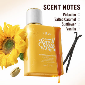 Sttes pistachio and almond ingredients close-up suggesting creamy top notes benefit: gourmand warmth