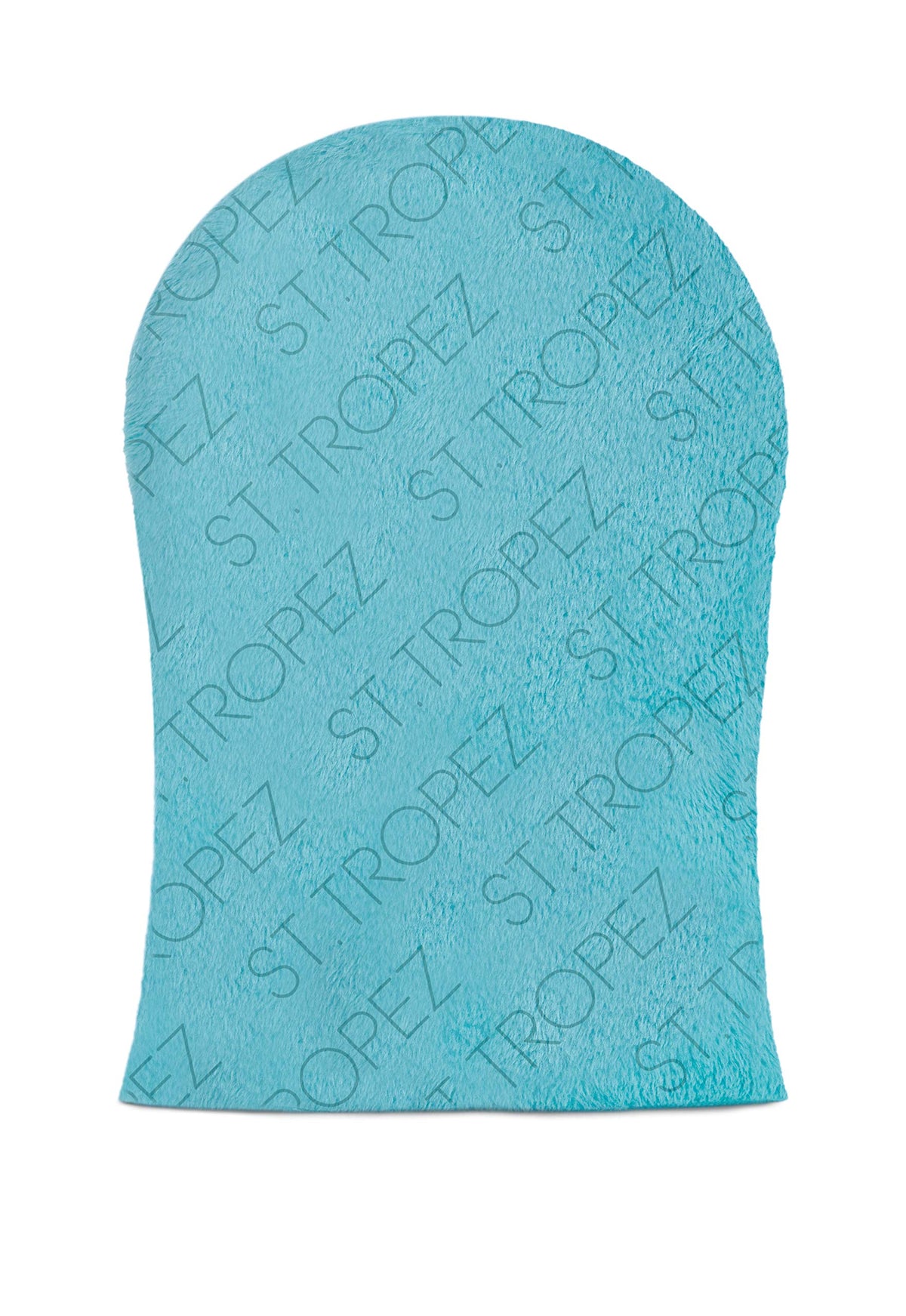 St.Tropez mitt front packaging showing waterproof velvet and reusable benefit