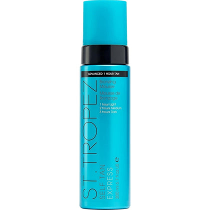 St.Tropez front packaging showing mousse and label for easy selection
