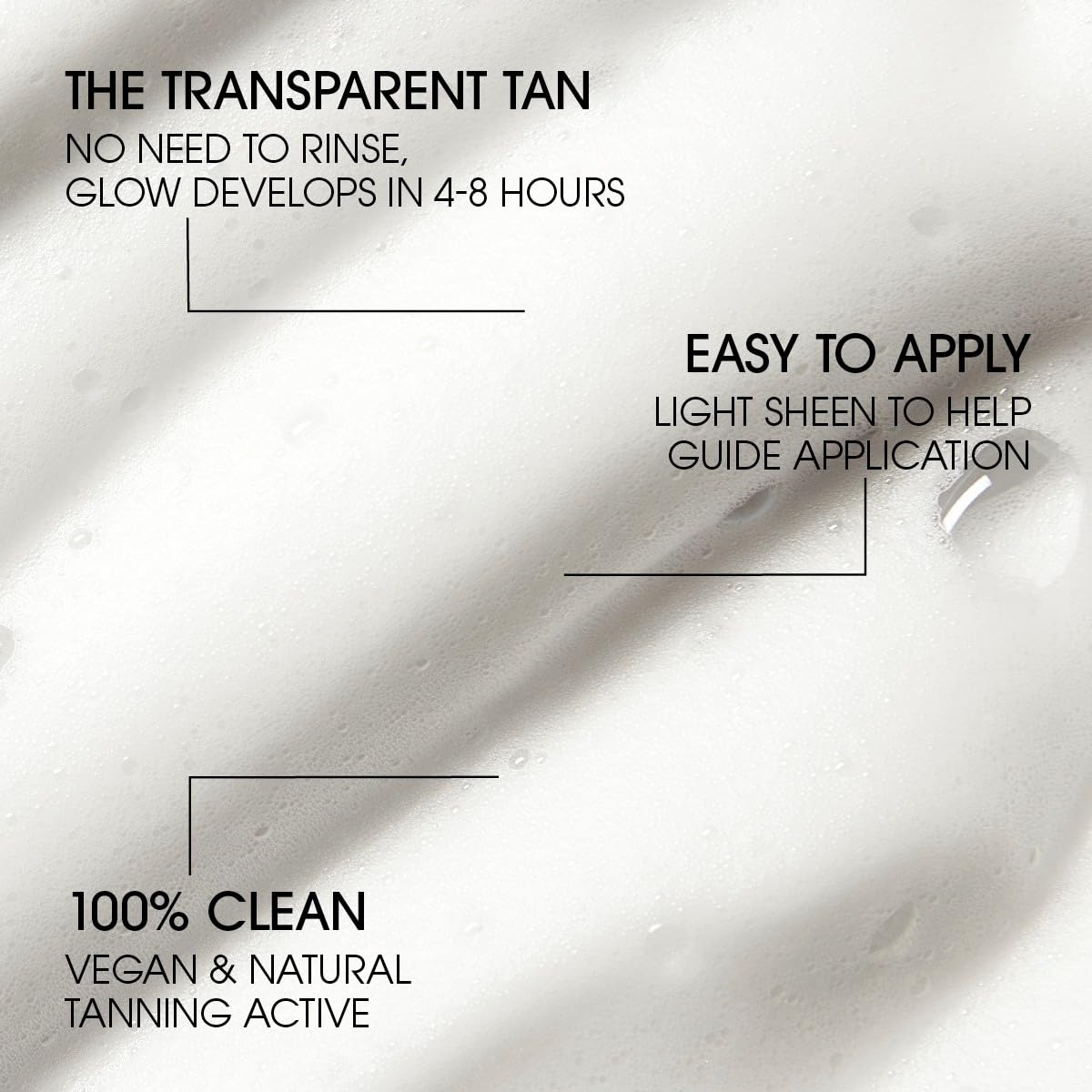 St.Tropez back label and ingredients list highlighting clean formula