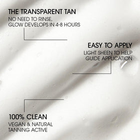 St.Tropez back label and ingredients list highlighting clean formula