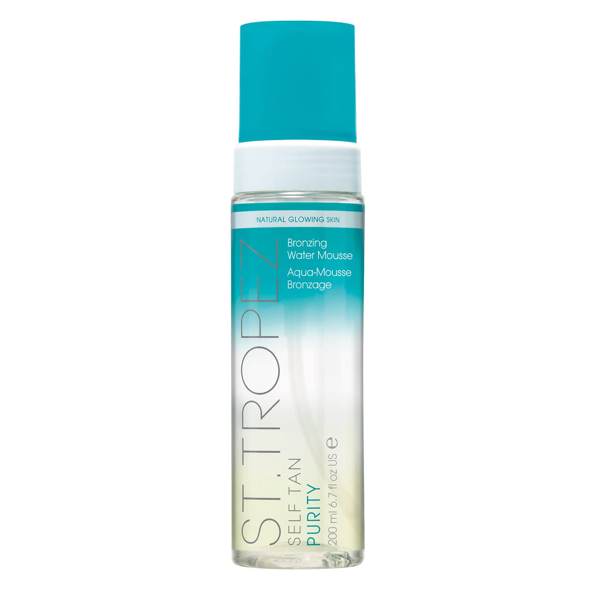 St.Tropez front packaging showing clear mousse and benefits