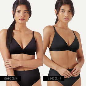 St.Tropez mousse texture close-up revealing lightweight, quick-dry formula for streak-free tan