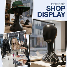 STUDIO LIMITED back neck shape demonstrates stable support for hats and accessories