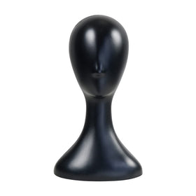 STUDIO LIMITED front view black mannequin head shows natural display and professional presentation