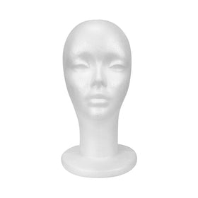 STUDIO LIMITED front view mannequin head showing neutral white display benefits