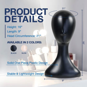 STUDIO LIMITED crown close-up highlights realistic head shape for correct wig placement