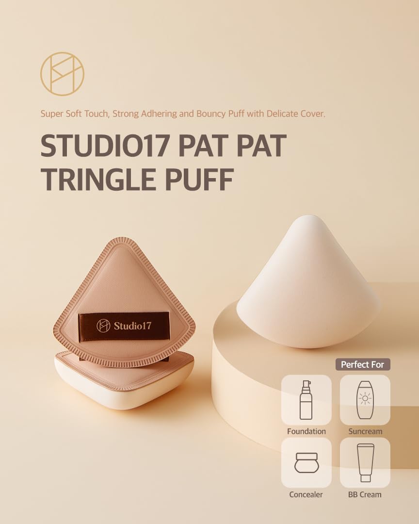 STUDIO17 puff close-up latex texture demonstrating bounce and even blending