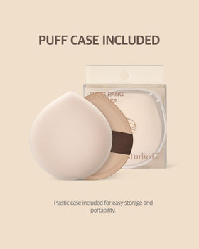 STUDIO17 puff next to coin showing 2.16 inch size for faster application