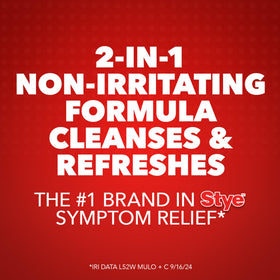 Stye individually wrapped wipe packet demonstrating portability and hygiene