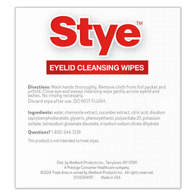 Person using a Stye wipe outdoors to refresh eyelids after exposure to pollen