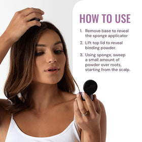STYLE EDIT close-up of powder texture highlighting fine pigments benefit: natural blend