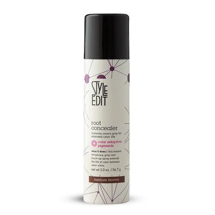 STYLE EDIT front packaging showing 2 oz spray, easy root touch-ups