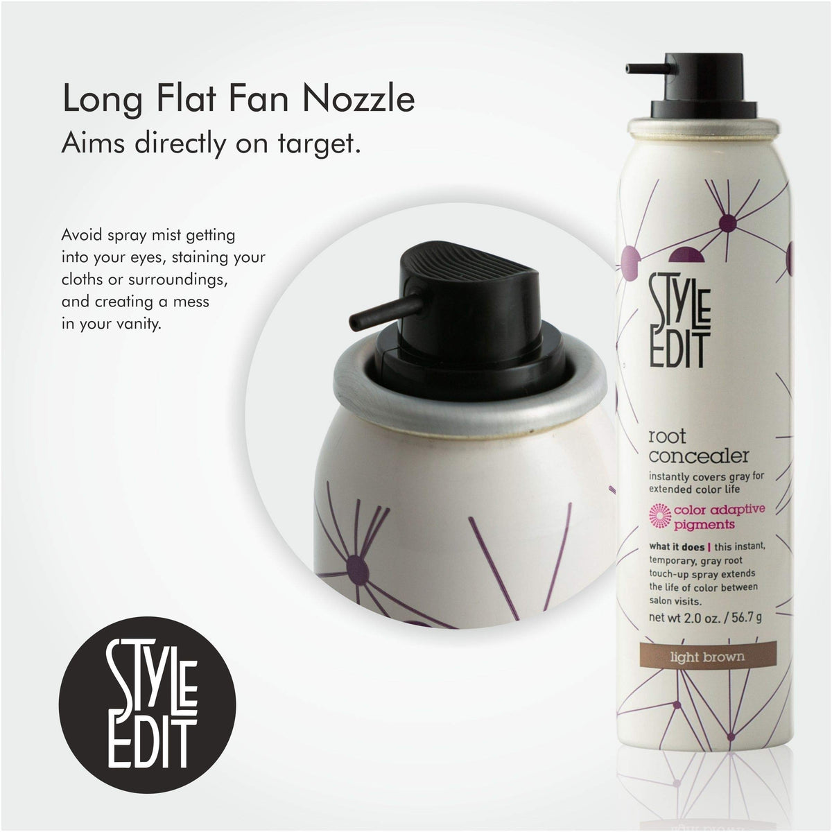 STYLE EDIT fine mist texture close-up for natural, non-sticky finish