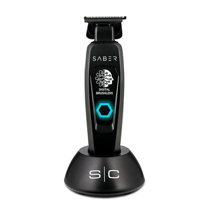 Stylecraft Saber front view showing metal body and ergonomic shape for professional control