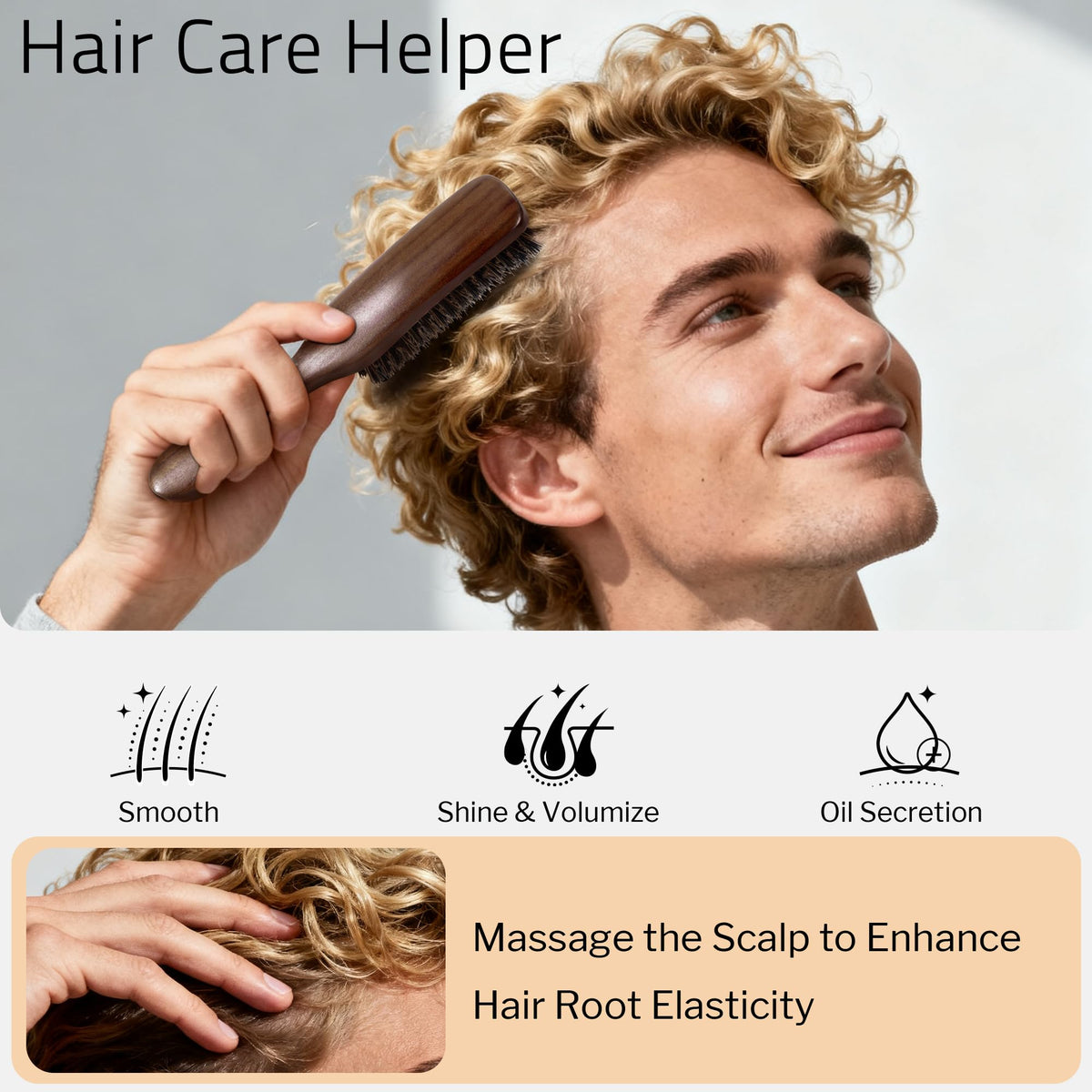 STYLEMATE smoothing slicked-back hair to reduce frizz and boost shine