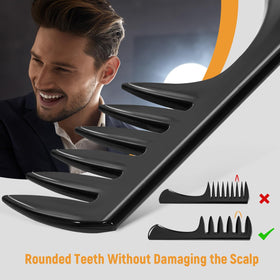 STYLEMATE combs used to style a quiff delivering controlled volume and texture
