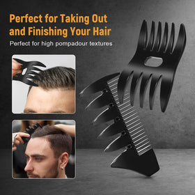 STYLEMATE double-sided comb displayed for quick on-the-go styling benefit