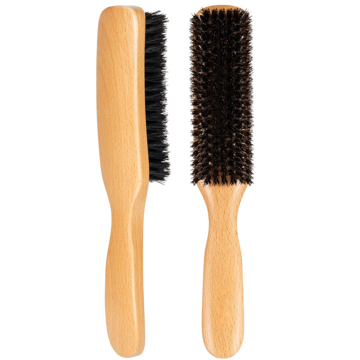 STYLEMATE front view of boar bristle brush showing compact design and easy hold