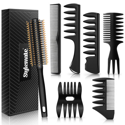 STYLEMATE front packaging showing full comb and brush set, easy grooming