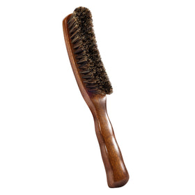 STYLEMATE front view showing sapele wood handle and full brush for comfortable grip