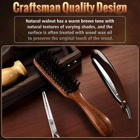 STYLEMATE brush beside ruler showing 7.87 inch size for portability