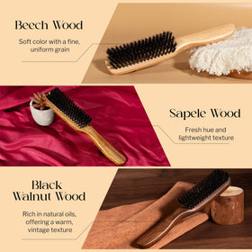 STYLEMATE wooden handle detail showing ergonomic grip for comfortable styling