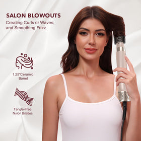 StyleVibe paddle brush smoothing hair for sleek, frizz-reduced finish