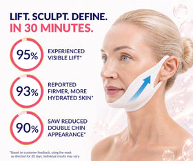 Stylia chin strap detail with soft ear loops for comfortable lift