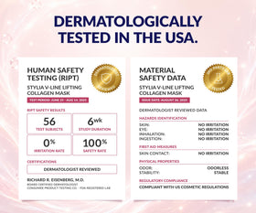 Stylia product label and ingredients list showing hyaluronic acid and aloe