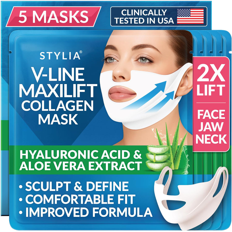 Stylia MaxiLift front packaging showing five-count kit and benefits