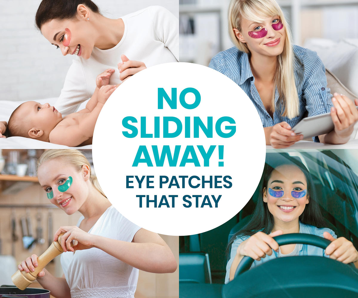 Stylia patch being used at morning mirror, suggests fast pre-makeup refresh