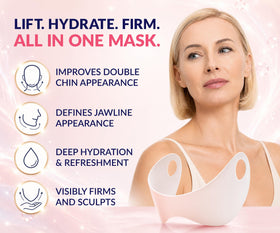 Stylia mask applied front view illustrating jawline contouring