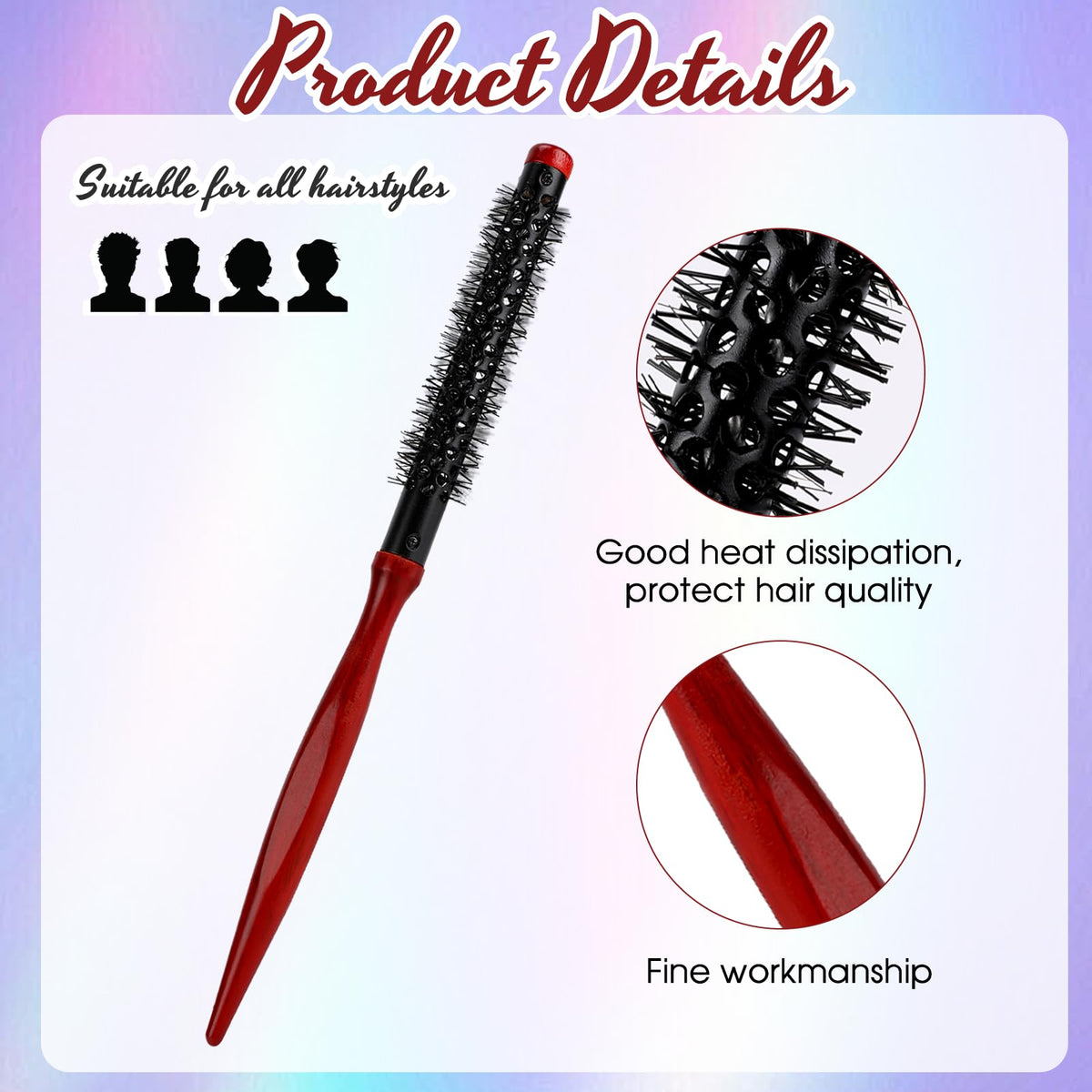 Styquenzer stiff nylon bristles close-up for firm tension and durable styling performance
