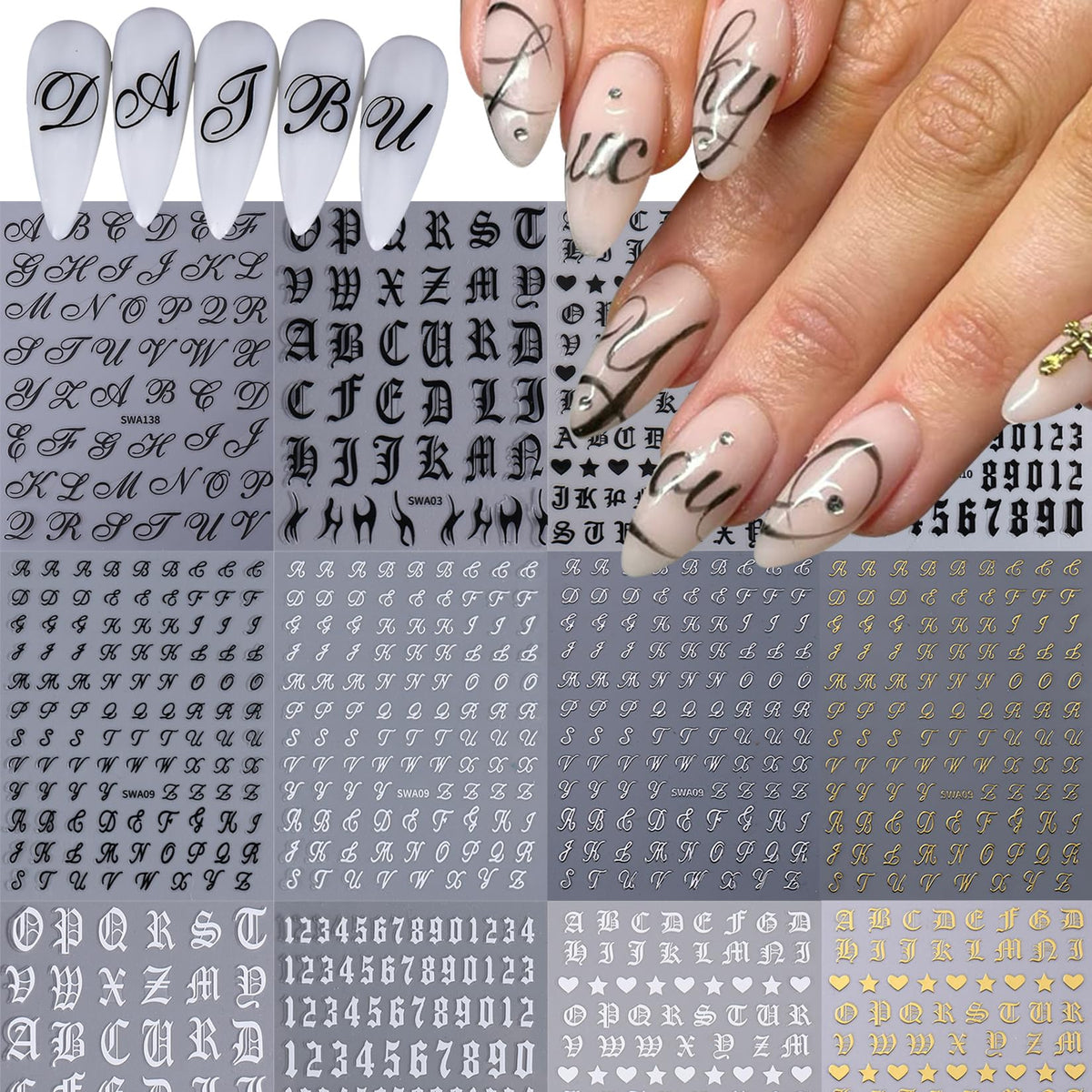 STZPRONAIL front packaging showing 12 sheets and color mix for easy selection