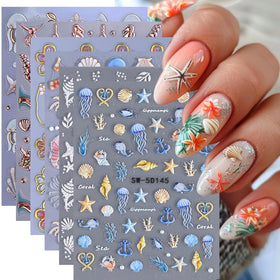 STZPRONAIL front packaging showing six sheets and beach motifs for easy selection