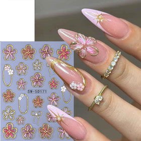 STZPRONAIL decal applied on manicure showcasing durable beach-themed nail look