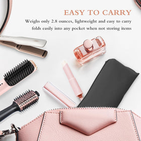Suafrnut curling iron and accessories organized showing tidy storage benefit