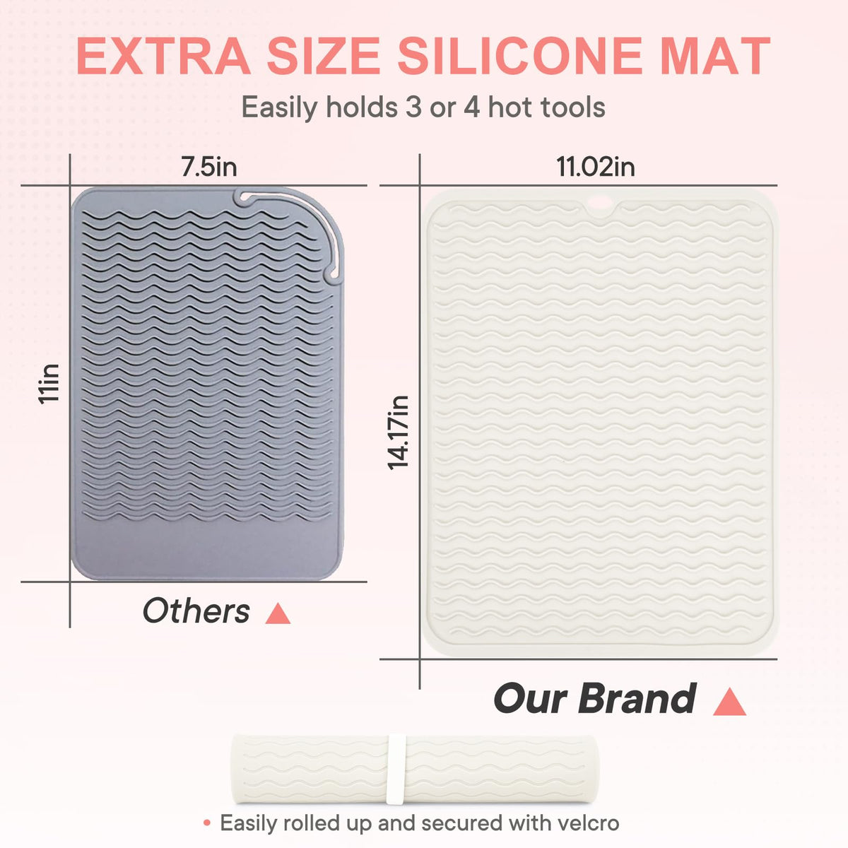 Suafrnut rolled mat secured for travel for easy compact storage