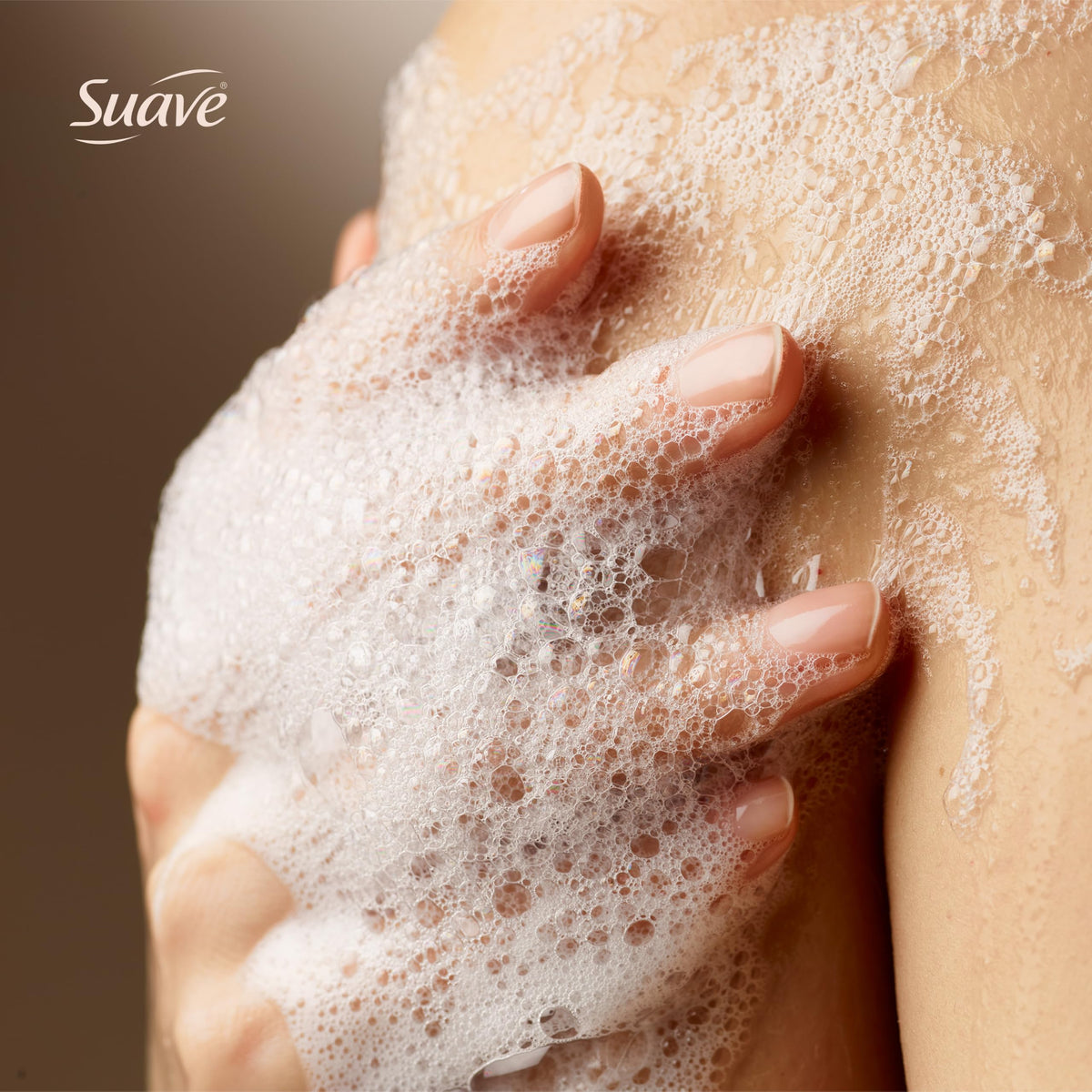 Suave label ingredients detail highlighting glycerin and vitamin E benefits