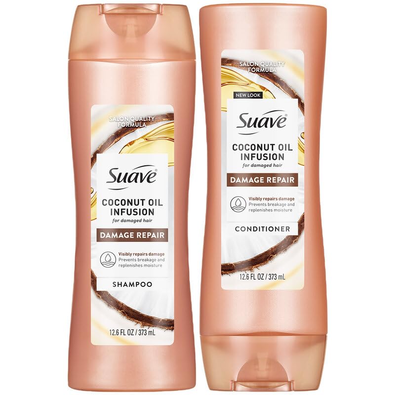 Suave coconut front packaging showing product and tropical scent benefit