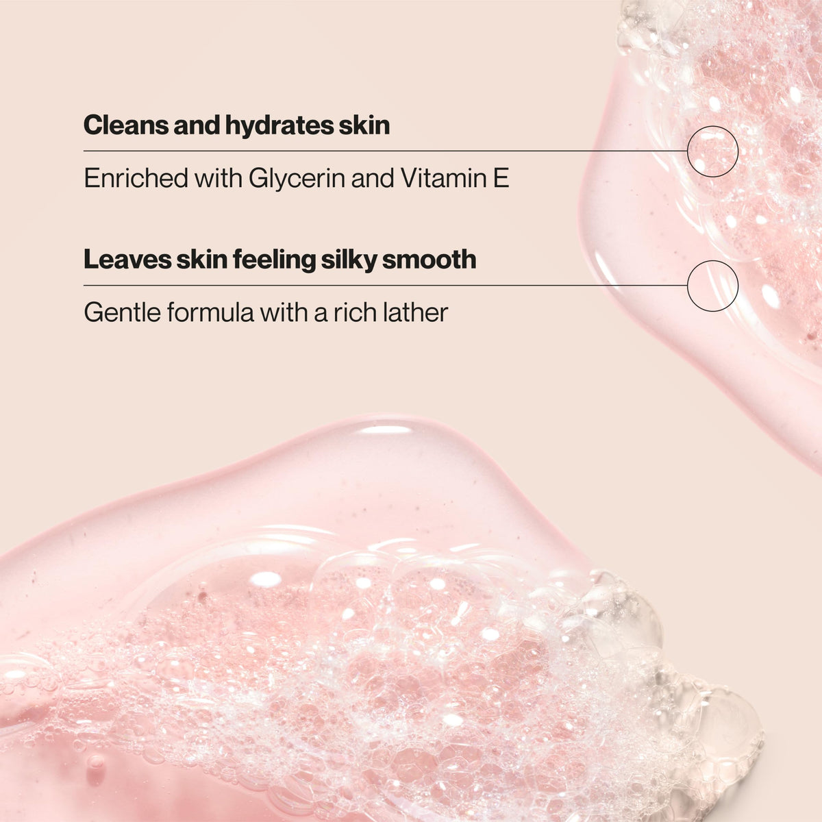 Suave creamy lather close-up demonstrating rich foam and gentle hydration