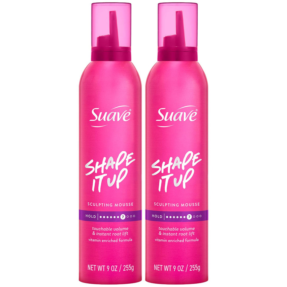 Suave front packaging showing product name and size with styling benefit